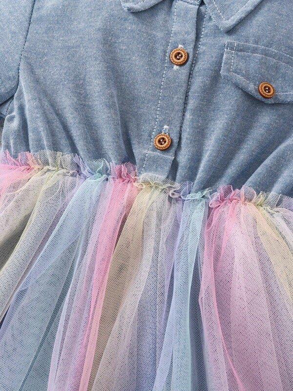 Baby Shirt Mesh Dress