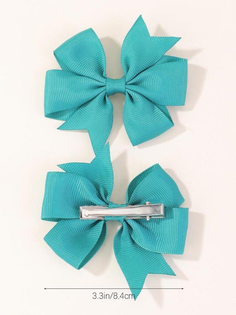 Baby 2 Piece Hair Clips Mint Blue