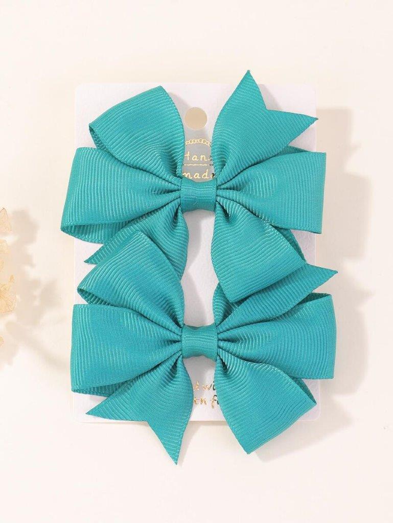 Baby 2 Piece Hair Clips Mint Blue