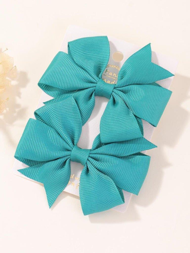 Baby 2 Piece Hair Clips Mint Blue