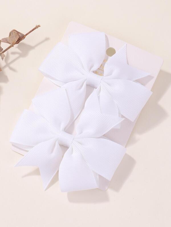 Baby 2 Piece Hair Clips White