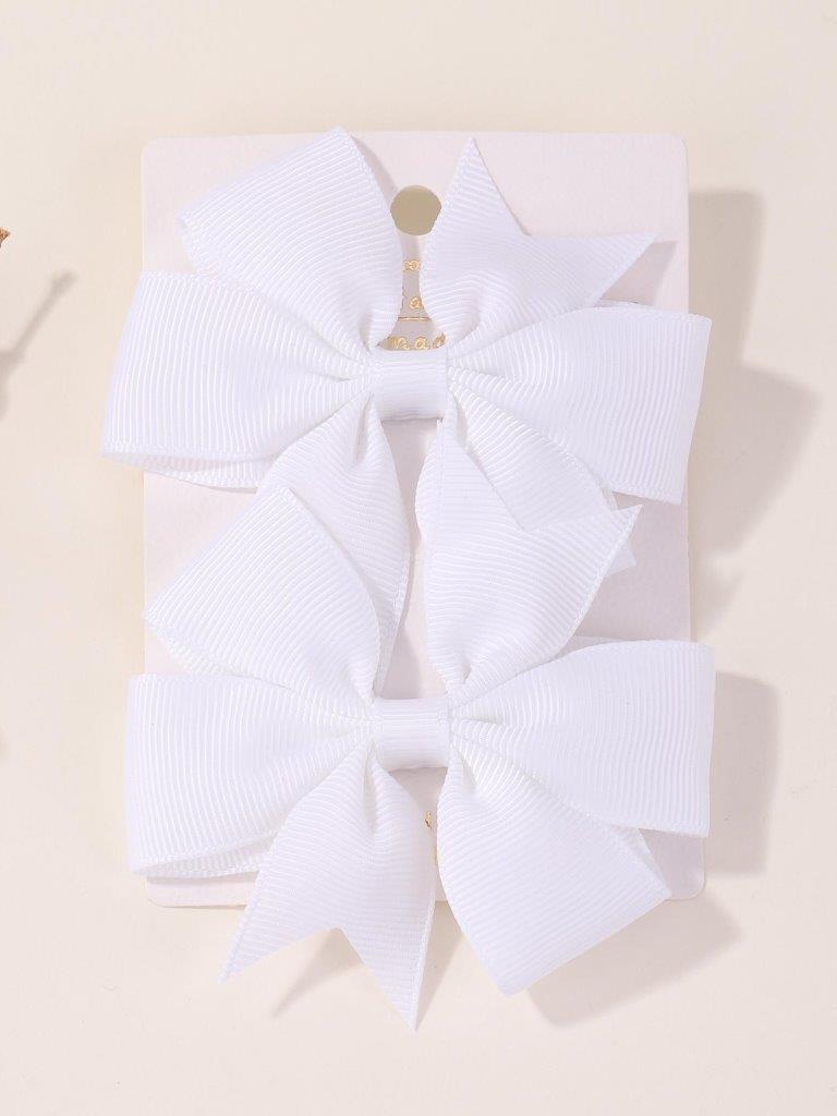 Baby 2 Piece Hair Clips White