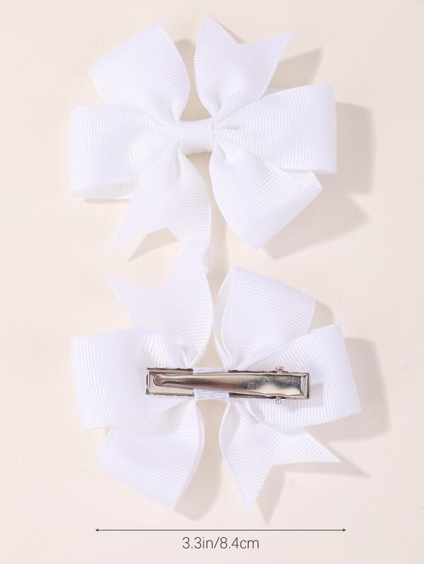 Baby 2 Piece Hair Clips White