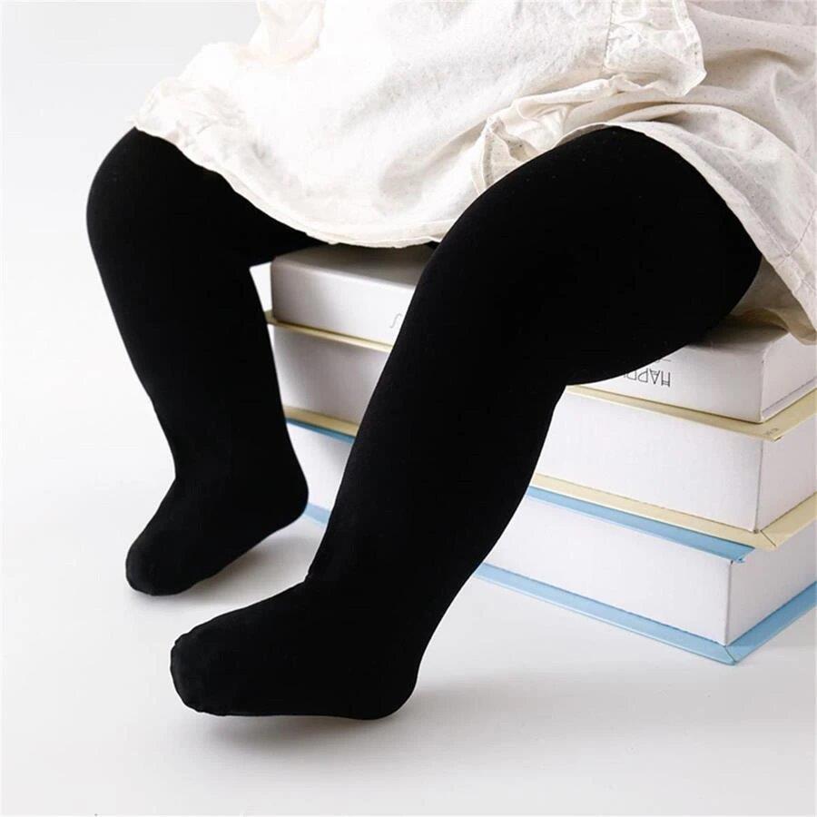 Baby Velvet Tights 1-2 Years Black