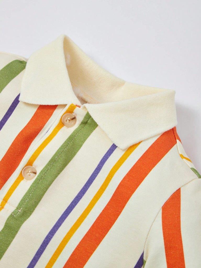 Baby Stripe Golf Tee And Pants Set