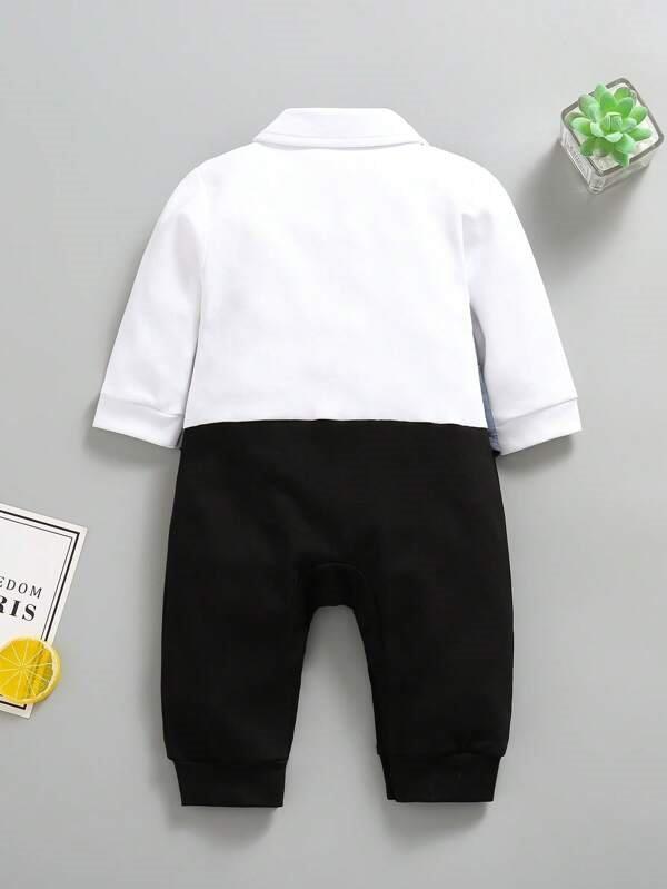 Baby Plaid Bow Tie 2 in 1 Jumpsuit