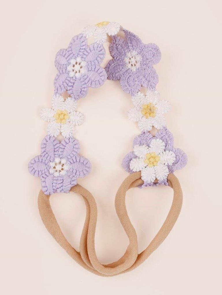 Baby 3 Piece Headband Set Purple