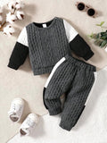 Baby Chain Pattern Pullover And Pants Set