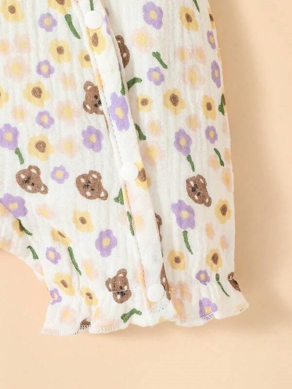 Baby 4 Piece Floral Romper Set