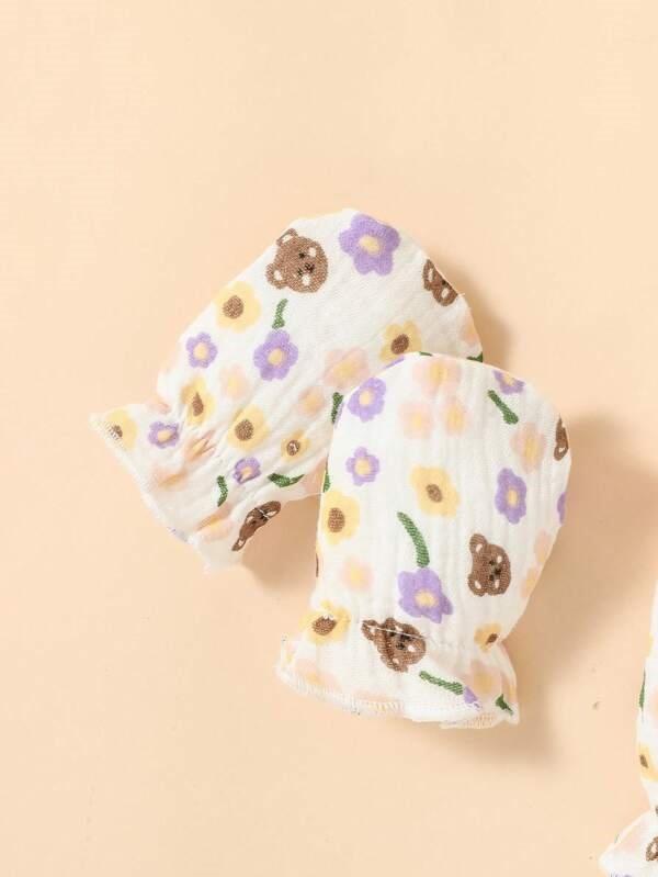 Baby 4 Piece Floral Romper Set