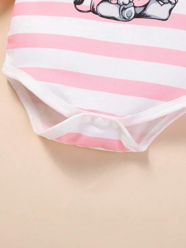 Baby Cartoon Ruffle Trim 3 Piece Set