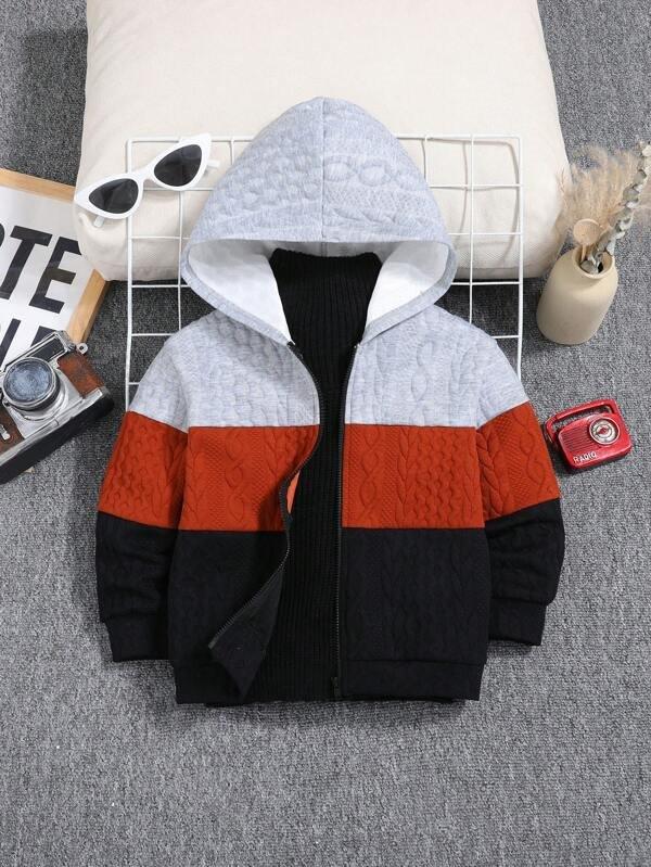 Toddler Boys Colour Block Hooded Jacket