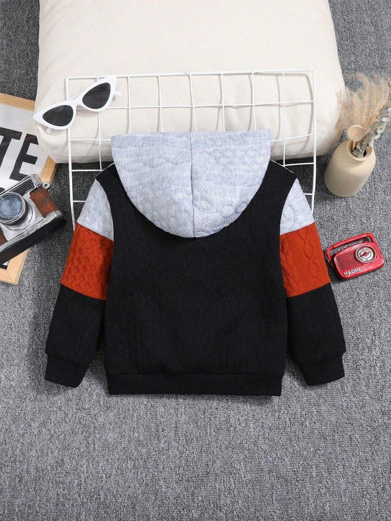 Toddler Boys Colour Block Hooded Jacket