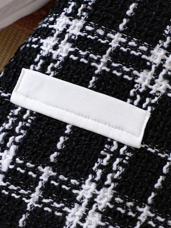 Baby Plaid Black And White Dress