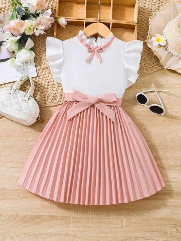 Toddler Girls Pleated Dress