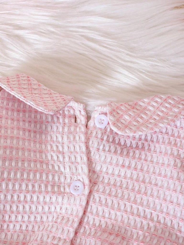 Baby Pink Front Bow Dress With Bag