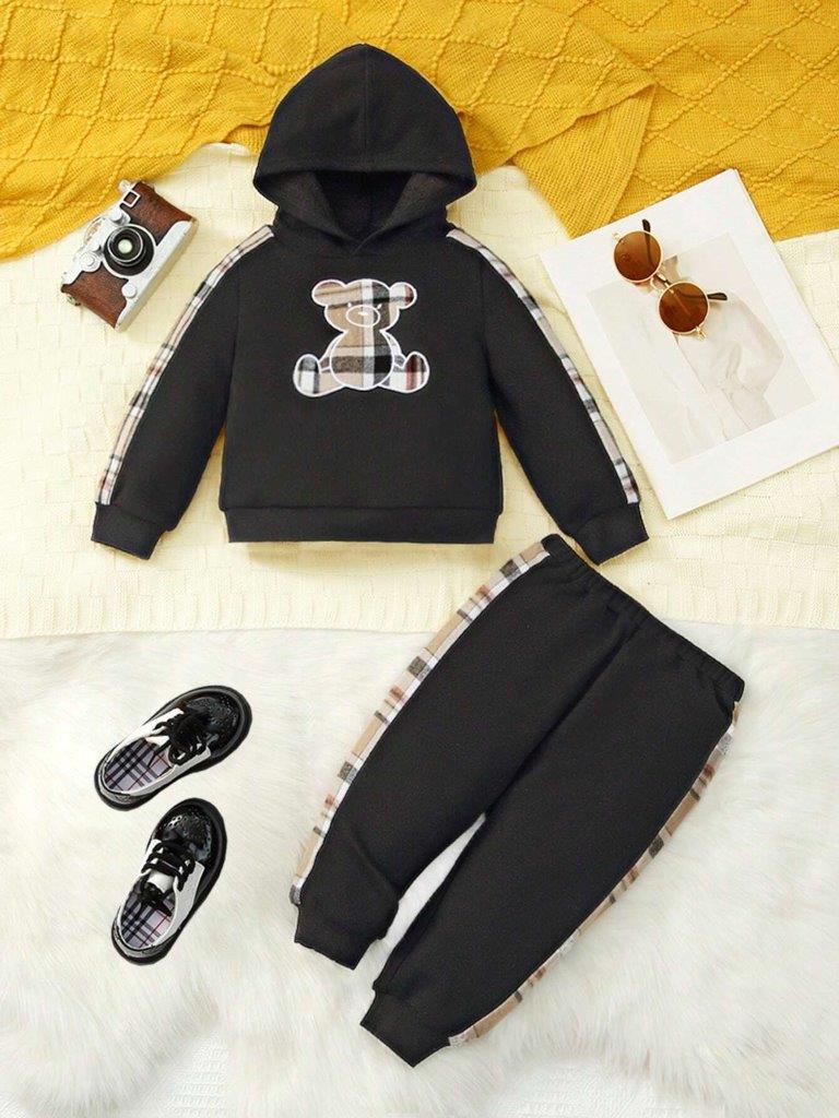 Baby Plaid Teddy 2 Piece Set