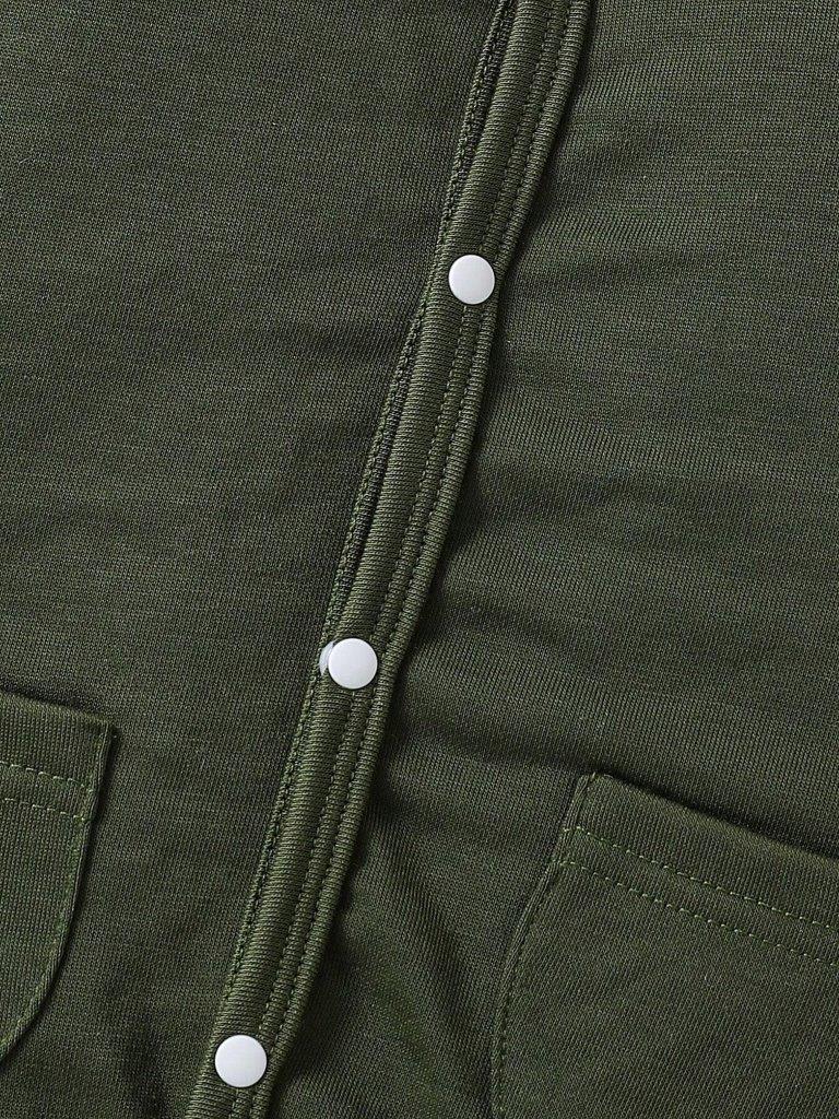 Baby Hooded Army Green Jumpsuit