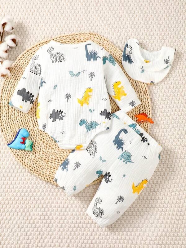Baby Dinosaur Bodysuit 3 Piece Set