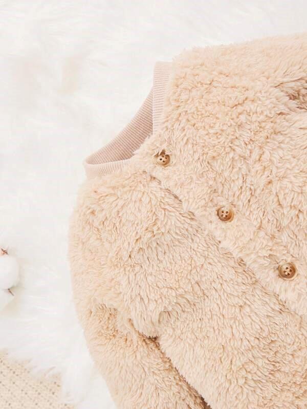 Baby Unisex Teddy Khaki Jumpsuit
