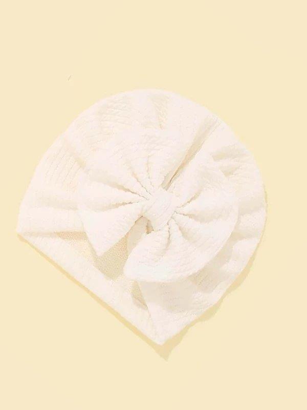 Baby Bow Turban White