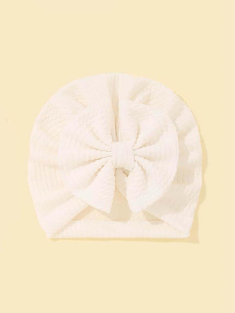 Baby Bow Turban White