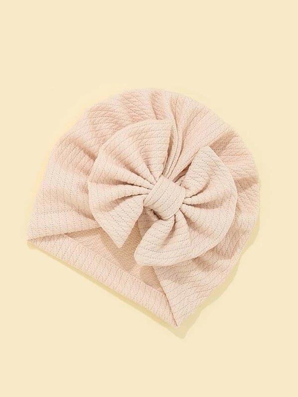 Baby Bow Turban Beige