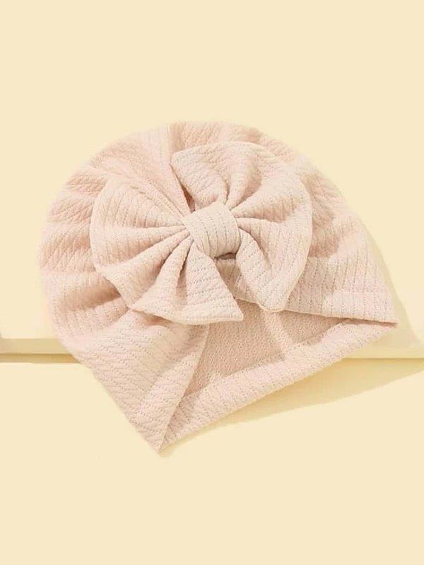 Baby Bow Turban Beige