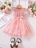 Toddler Girls Polka Dot Mesh Dress