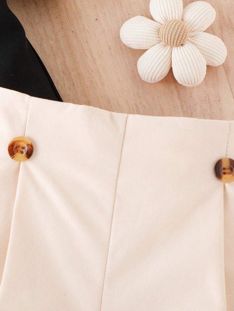 Baby Pleated Shirt With Shorts Outfit