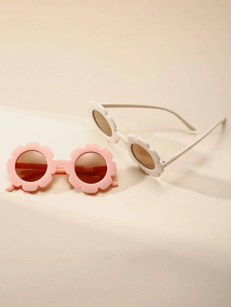Kids 2 Piece Flower Set Sunglasses