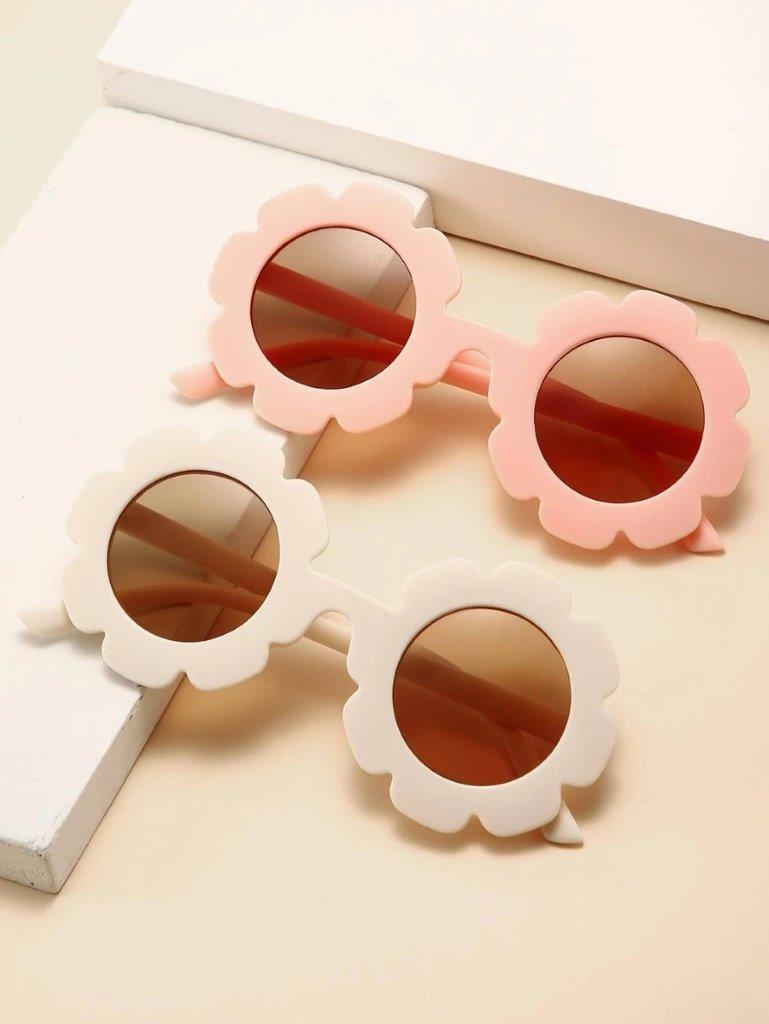 Kids 2 Piece Flower Set Sunglasses