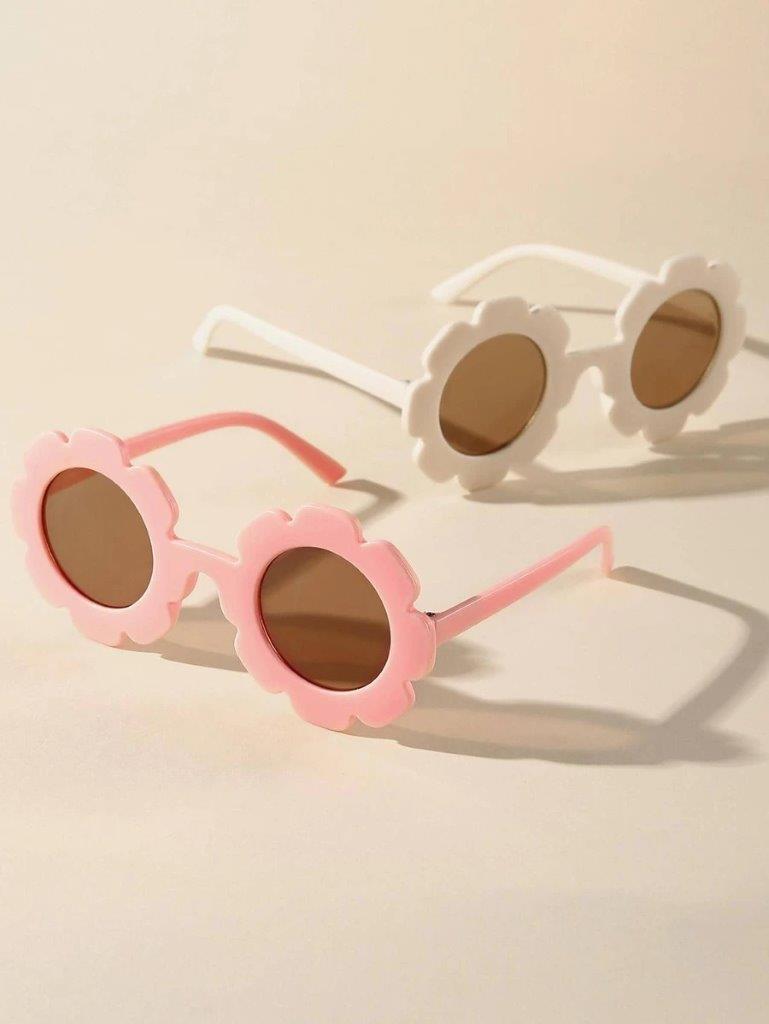 Kids 2 Piece Flower Set Sunglasses