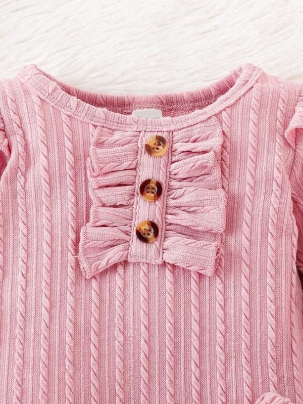 Baby Ruffle Bodysuit And Ruffle Pants Set
