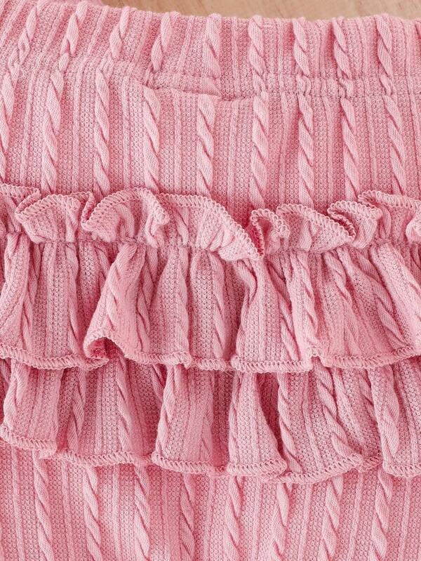 Baby Ruffle Bodysuit And Ruffle Pants Set