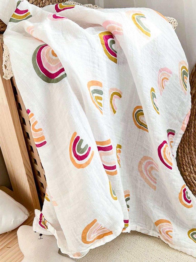 Baby Rainbow Muslin Blanket