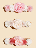 Baby 3 Piece Headband Set Pink