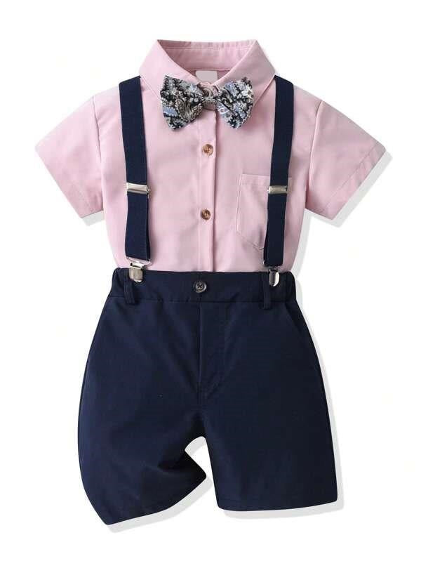 Toddler Boys Floral Bow Tie 3 Piece Set