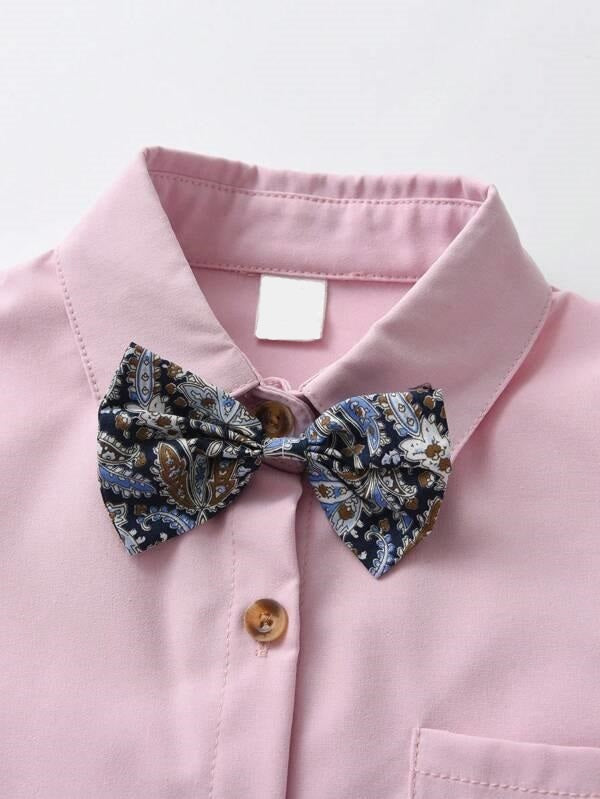 Toddler Boys Floral Bow Tie 3 Piece Set