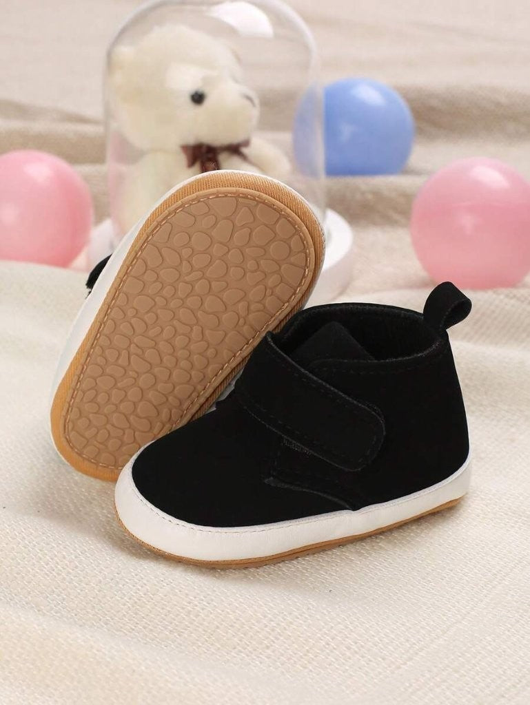 Baby Boy Black Ankle Strap Sneaker