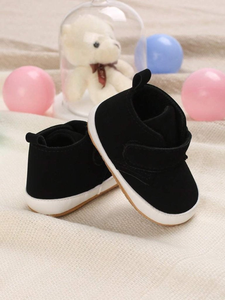 Baby Boy Black Ankle Strap Sneaker