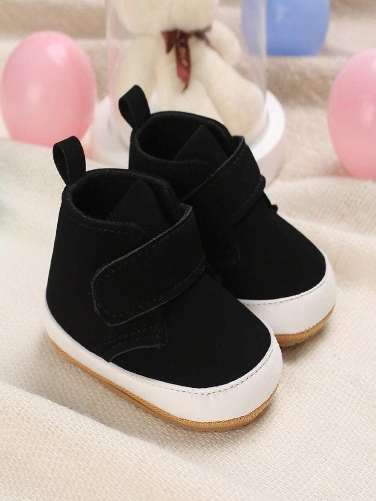 Baby Boy Black Ankle Strap Sneaker
