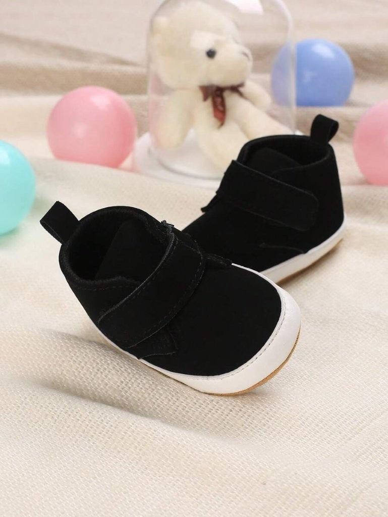 Baby Boy Black Ankle Strap Sneaker