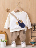 Baby Teddy Sweatshirt And Corduroy Pants Set