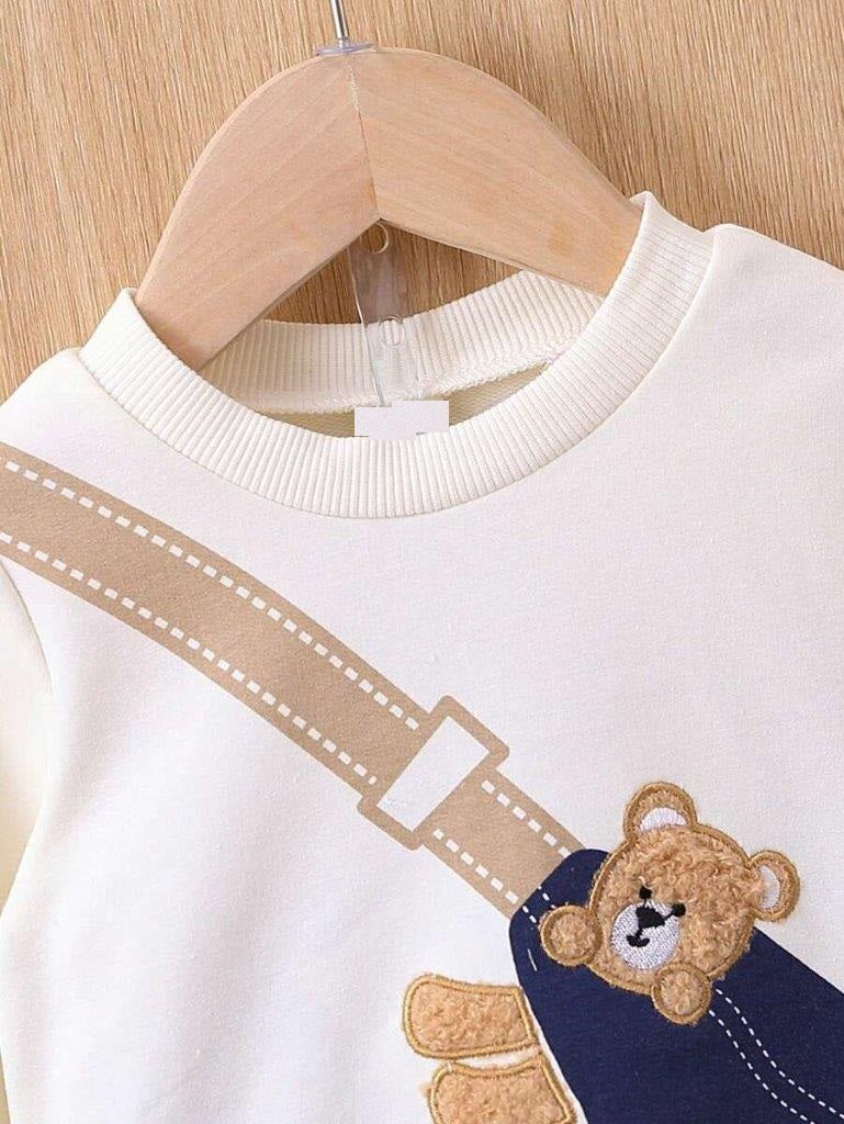 Baby Teddy Sweatshirt And Corduroy Pants Set