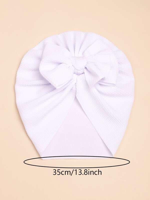 Baby Bow Turban textured white