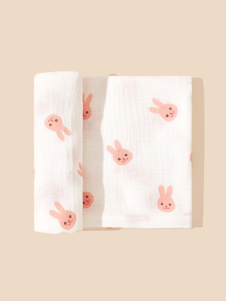 Baby Bunny Muslin Blanket