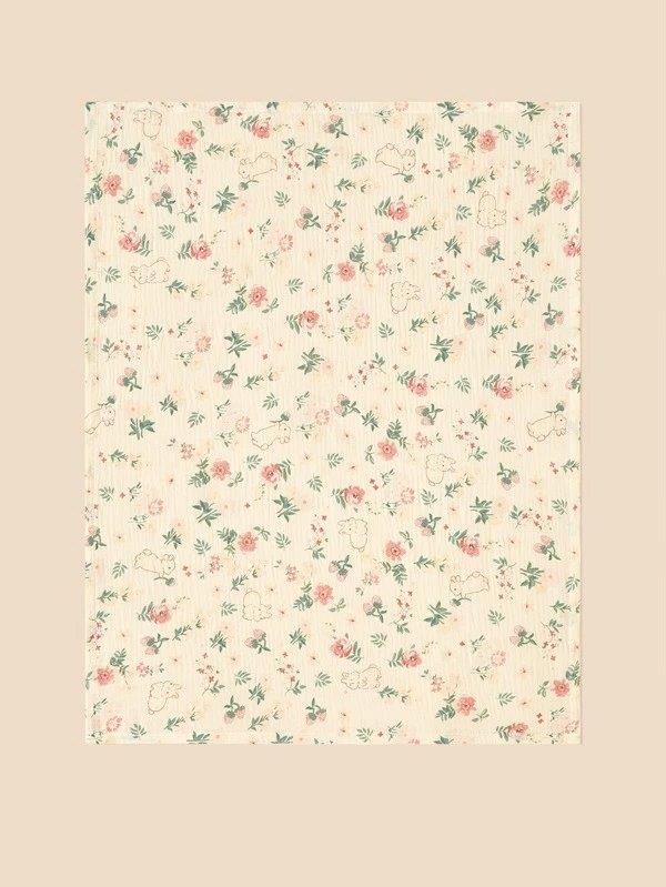 Baby Flower Muslin Blanket