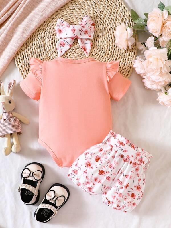 Baby Cartoon Print 3 Piece Set