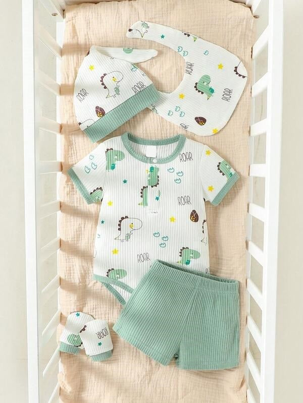 Baby Ribbed Dino 5 Piece Set